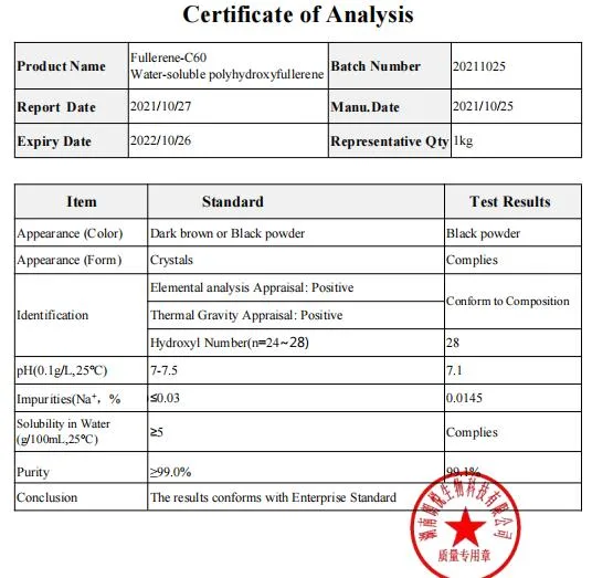 High Quality Black Powder Fullerene C60 CAS 99685-96-8